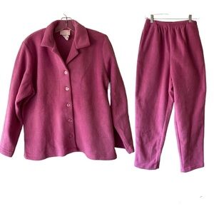 lynda smith swanna pink pajama set size Small made in USA